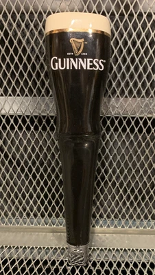 GUINNESS Beer Tap Handle Knob Keg Bar Topper Brewing Top Kegerator Ceramic Nitro - Image 1 of 4