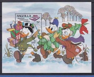 Anguila 1983 Walt Disney Navidad edición en bloque ** / MNH - Imagen 1 de 1