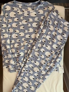 Conjunto de pijama Sleep Sense nuevo con etiquetas más 2x algodón suave tejido corderos ovejas manga larga - Imagen 1 de 8