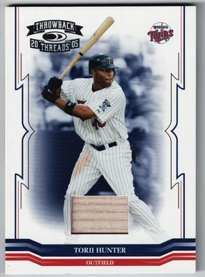 Donruss Throwback Threads Torii 2005 cazador reliquia recuerdos/250 #48 gemelos Foto 1 de 2
