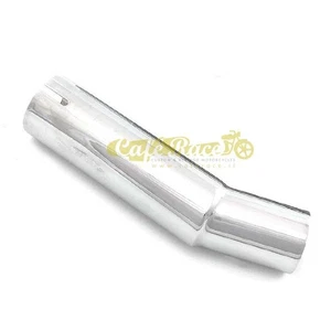 Curva raccordo prolunga acciaio inox 21° per terminale scarico cafe racer - Foto 1 di 2