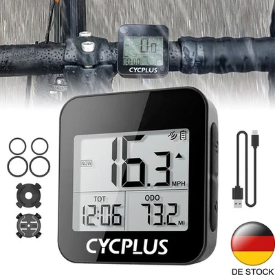 CYCPLUS G1 Drahtloser GPS Fahrradcomputer Kilometerzähler Geschwindigkeitsmesser - Bild 1 von 4