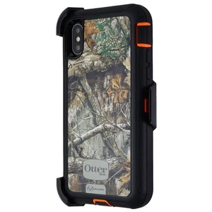 OtterBox Defender Case for iPhone Xs/X - RealTree Blaze Edge (Orange/Camo) - Picture 1 of 1