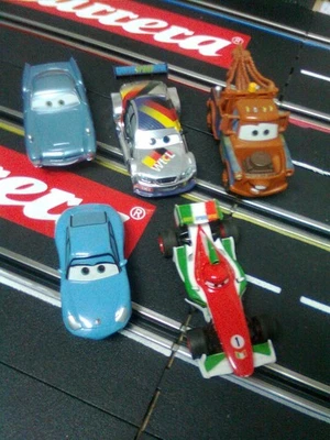 5 X 1/43 SCALE CARRERA GO DISNEY / PIXAR SLOT CARS - image 1 of 4