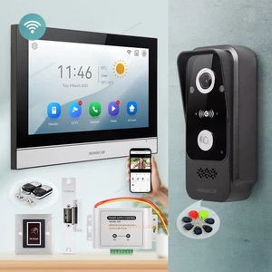 HOMSECUR 4 Wire WIFI Video Doorphone Entry Intercom Card Access Auto Recording - Picture 1 of 15