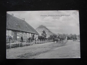 alte orig. AK Redefin 1916 Chaussee Berlin - Hamburg - Bild 1 von 2