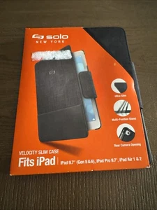 Solo New York Velocity Slim Case For iPad 9.7" 5 6, iPad Pro 9.7", iPad Air 1 2 - Picture 1 of 3