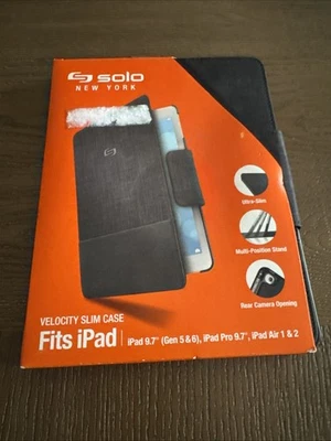 Solo New York Velocity Slim Case For iPad 9.7" 5 6, iPad Pro 9.7", iPad Air 1 2 - Image 1 of 3