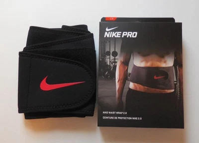Nike Pro Waist Wrap 2.0 Adult Unisex Black/University Red Large - Image 1 of 4