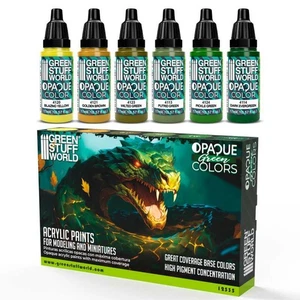Juego de pintura opaca Green Stuff World - Colores verdes - Imagen 1 de 3