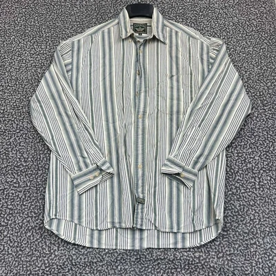 Camisa Dockers De Colección Hombres Mediana Rayas Con Botones Manga Larga Cuello M Foto 1 de 4