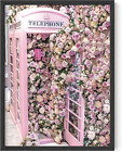 Wall Decor Glamour Floral Phone Booth | Flower Poster Pink Pictures Wall Decor, 