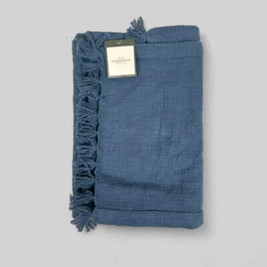 Threshold | 72"x14" Cotton Textured Table Runner Blue | New In Package - Picture 1 of 1
