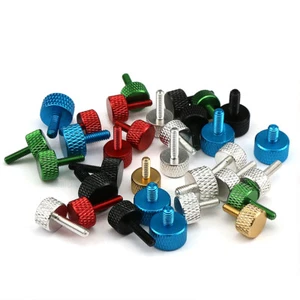 M3 M4 M5 M6 Knurled Thumb Flat Screw 6-20MM Thread Length Aluminum Alloy PC Case - Picture 1 of 19
