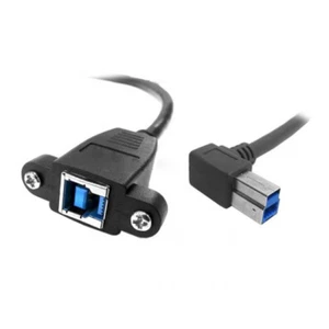USB 3.0 Type B (male) to USB 3.0 Type B (female) Panel Mount Adapter Cable - Picture 1 of 1