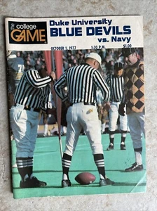 1977 NCAA Football Program Duke Blue Devils VS Navy Oct 1 Magazine Vintage Rare - Bild 1 von 13