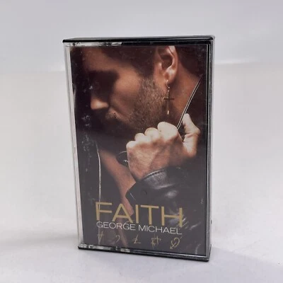 George Michael, Faith (Audio Cassette Tape, 1987) Canada Import, Black Cart Foto 1 de 4