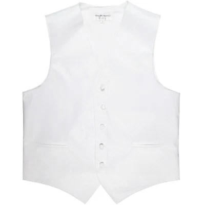 New Men's Formal Tuxedo Vest Waistcoat only solid white wedding prom - Image 1 of 3