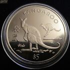 Liberia, 5 Dollars 1997, Two Kangaroos, Uncirculated.