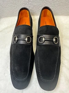 Magnanni 17532 Diago Bit-Strap Leather Loafers, Black, Size US 11, NEW - Picture 1 of 6
