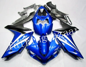 Kit de carenado de carrocería YZF R1 2007 2008 azul negro negro ABS molde de inyección - Imagen 1 de 7