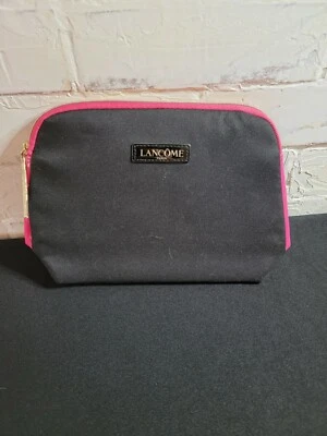 Lancome Paris Bolsa de cosméticos Maquillaje Artículos de tocador Bolsa con cremallera negro oro rosa Foto 1 de 4