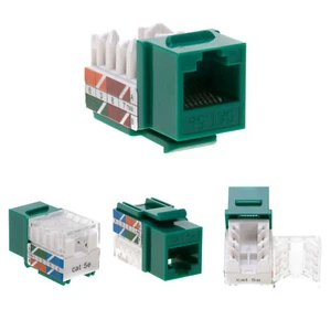 Paquete de 200 Cat5e 45° Keystone Jack Network 110 Punchdown 8P8C Cat5 verde - Imagen 1 de 4