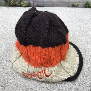 Vintage Y2K QUICKSILVER Reversible Knit Beanie Hat Men's One Size Cap - Picture 1 of 7