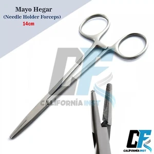 Soporte Aguja Driver Mayo Hegar 14 cm Sutura Quirúrgica Piercing Ranura Dentada - Imagen 1 de 5