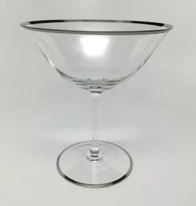 Vtg POSCHINGER GLASSWORKS "PLATINUM GRACE" TALL CHAMPAGNE / SHERBET 5" - Picture 1 of 5