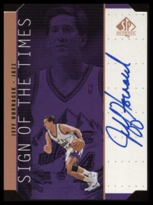 1998-99 SP Authentic - Sign of the Times Jeff Hornacek #JH Bronze (AU) Utah Jazz - Image 1 of 2
