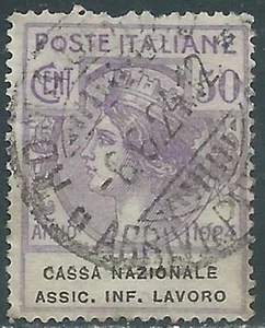 1924 REGNO PARASTATALI USATO CASSA NAZIONALE INF. LAVORO 50 CENT - P1-8 - Imagen 1 de 1