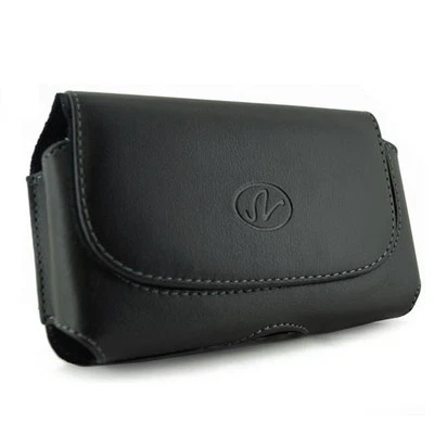 Funda de cuero negra para Samsung Galaxy Mega 6.3, apta con funda Otterbox Commuter Foto 1 de 2