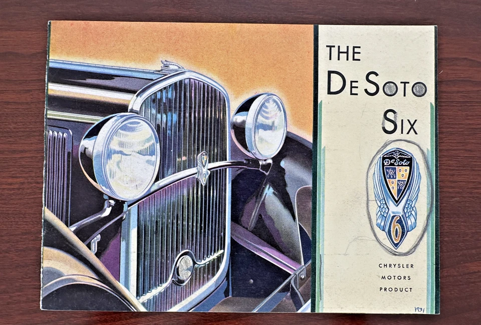 Folleto de venta Chrysler Desoto 1931 seis colores, 5 modelos FP108 Foto 1 de 4