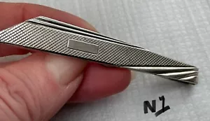 Vintage Silver 925 Birmingham Tie Clip JA & S (anchor,lion ,M ) stamped on back - Picture 1 of 6