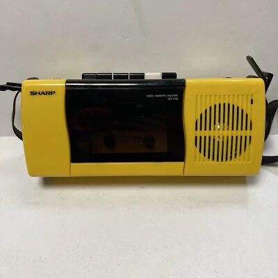 Radio Cassette Reproductor Grabador Sharp QT-F10 (Y) Completamente Probado y Funciona Muy Raro Foto 1 de 4