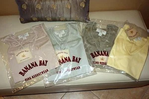 Prendas para el torso de punto Banana Bay Resort cuello en V sin mangas ~ muchos colores/tamaños nuevo con etiquetas - Imagen 1 de 10