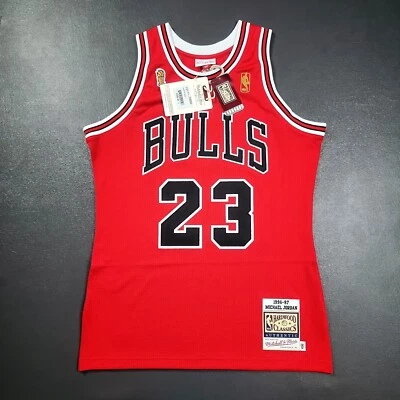 100% Authentic Michael Jordan Mitchell Ness 96 97 Flu Game Bulls Jersey 40 M Men - Image 1 of 4