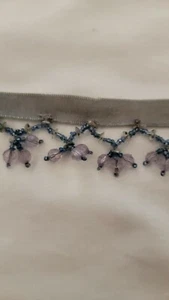 SKY BLUE LAVENDER BEADED TASSEL TRIM BY THE YARD - Picture 1 of 3