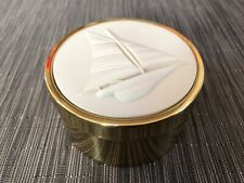 PARTYLITE Sailboat Brass Tin Candle Holder. NICE! Party Lite Decorative Nautical