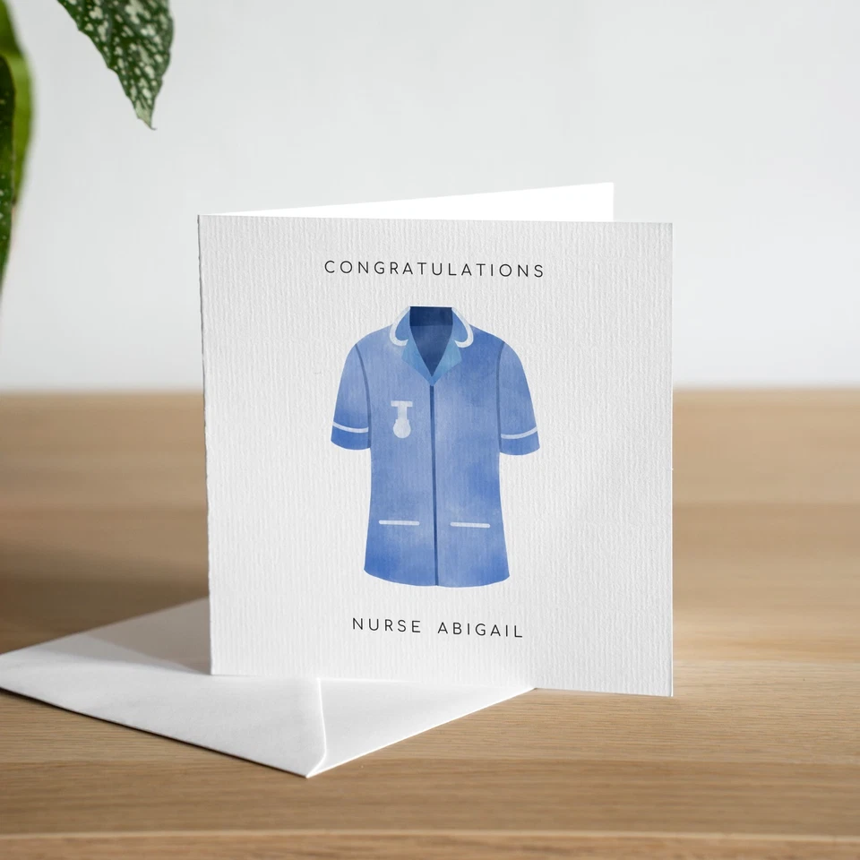 Personalised Congratulations On Becoming A Nurse Card Good Luck NHS New Job - Image 1 of 3