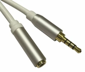 1.5ft Metal Shell 3.5mm 4 Conductor TRRS/3 Band + Mic/Video EXTENSION Cable - Picture 1 of 3