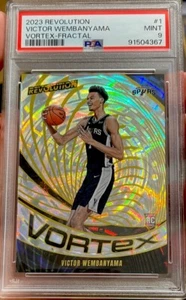2023 Revolution Rookie Victor Wembanyama Vortex Fractal Rookie RC SSP PSA 9 - Picture 1 of 3