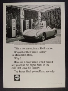 Ferrari 1966 Factory Shell Gasolinera Bombas 250 LM Foto Vintage Impresión Anuncio - Imagen 1 de 1