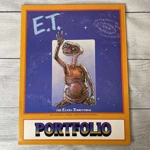 Vintage 1982 E.T. Carpeta Escolar Portafolio El Extraterrestre Nuevo Antiguo Stock - Imagen 1 de 4