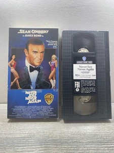 *USED* Never Say Never Again, James Bond,VHS Cassette Tape, Movie for VCR - Afbeelding 1 van 2