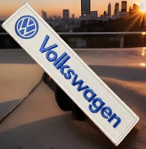 🔥 HUGE 5.5” VW VOLKSWAGEN Iron On PATCH Blue & White Bug Bus Beetle Van RARE! - Picture 1 of 6