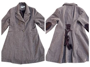 Hopeless Romantic Double Breasted Women's Houndstooth Coat Overcoat Size XL - Picture 1 of 12