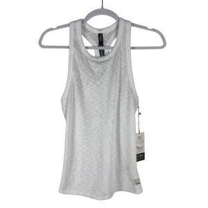 Camiseta sin mangas Vuori Sunrise cuello alto para mujer talla pequeña blanca VW1012 poliéster NUEVA - Imagen 1 de 8