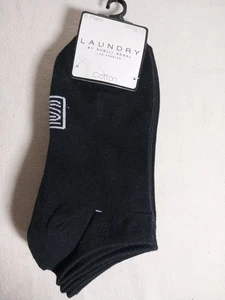 LAUNDRY By SHELLI SEGAL 6 pairs Low Cut Socks Black Women’s Size 9-11 Shoe 4-10 - Picture 1 of 6